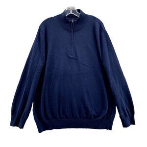 L.L.Bean Cashmere Blend‎ Sweater XL 1/4 Zip Grandpa Preppy Golf Corpcore Career